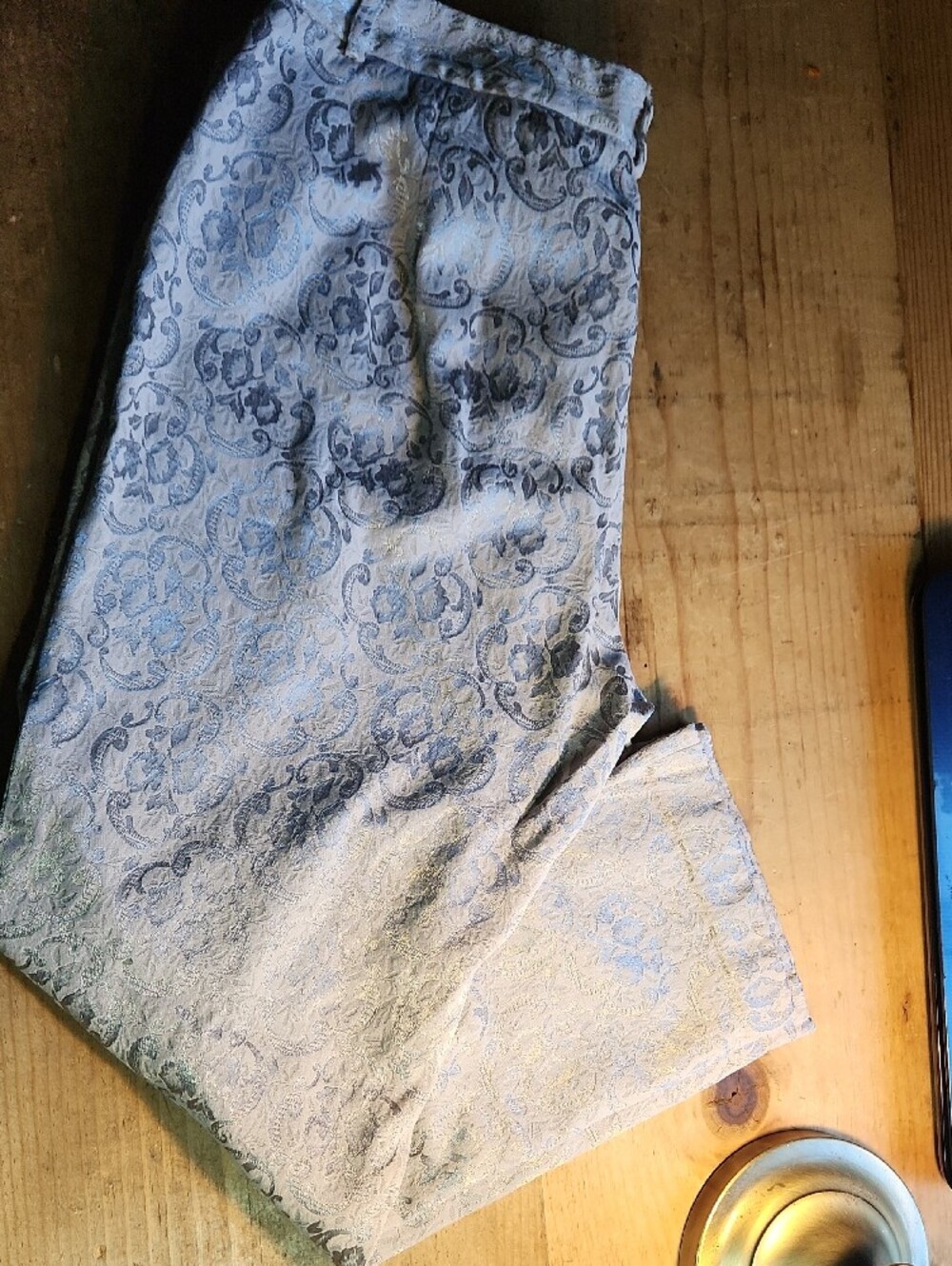 Coldwater Creek Light Lavender Jacquard Slacks, Sz 14 - Picture 5 of 14